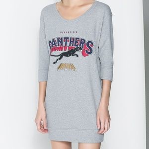 Panther Sweatshirt Dress ZARA